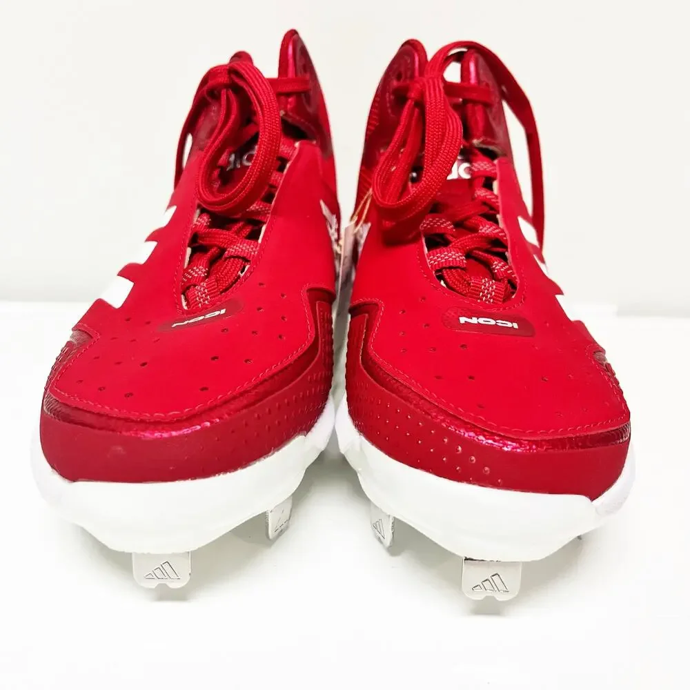 NEW Adidas Icon 7 Mid-Cut Baseball Cleats Shoes Red Mens Size 7